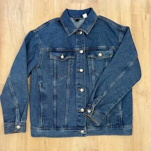 H&M Classic Blue Oversized Denim Jacket